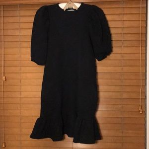 Ulla Johnson sweatshirt fluffy sleeve dress